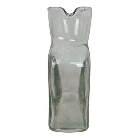 Blenko Glass 384 Crystal Double Spout Water Pitcher Carafe Decanter Mid Century - Picture 4 of 6